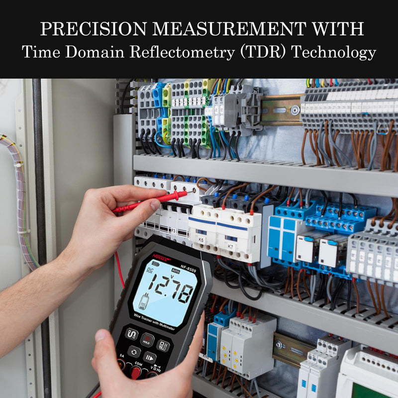 [Australia - AusPower] - Network Cable Tester with Multimeter Tester, NCV AC DC Voltmeter, POE Tester, TDR Network Tester, RJ45 CAT5 CAT6 Ethernet Cable Tester with Port Flashing 