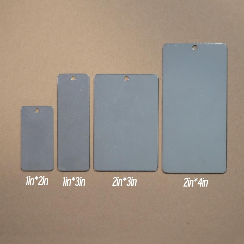 2 x 3 Inch Metal Engraving Blank Tags Rectangle Stamping Blanks 25 Pack