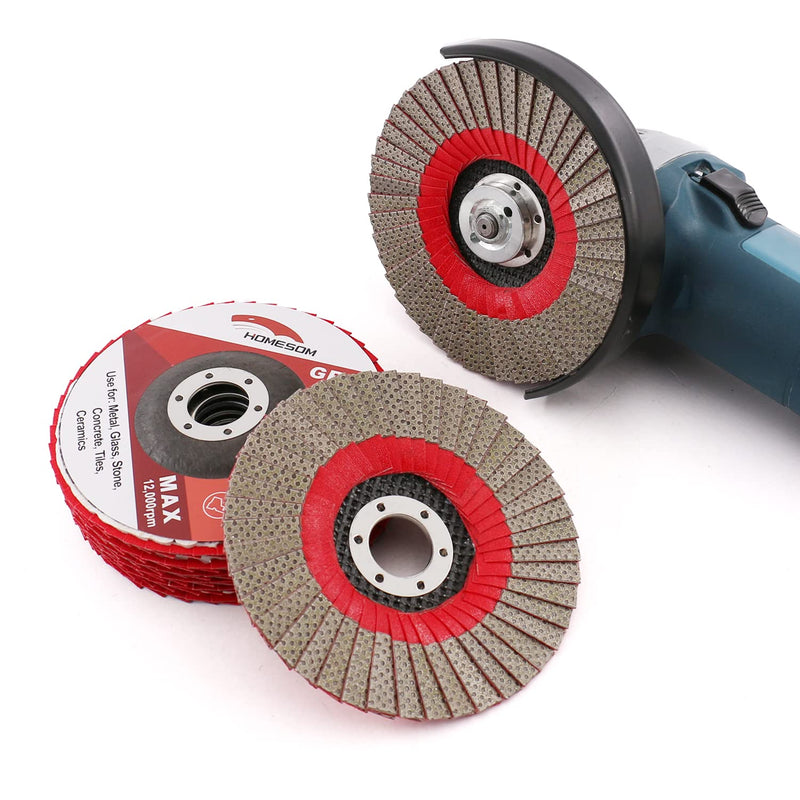 [Australia - AusPower] - HOMESOM 5 Inch 1pc 60 Grit Sanding Discs Flap Sanding Sanding Disc for Angle Grinder Diamond Sanding Pad Grit 60 - 1 piece 