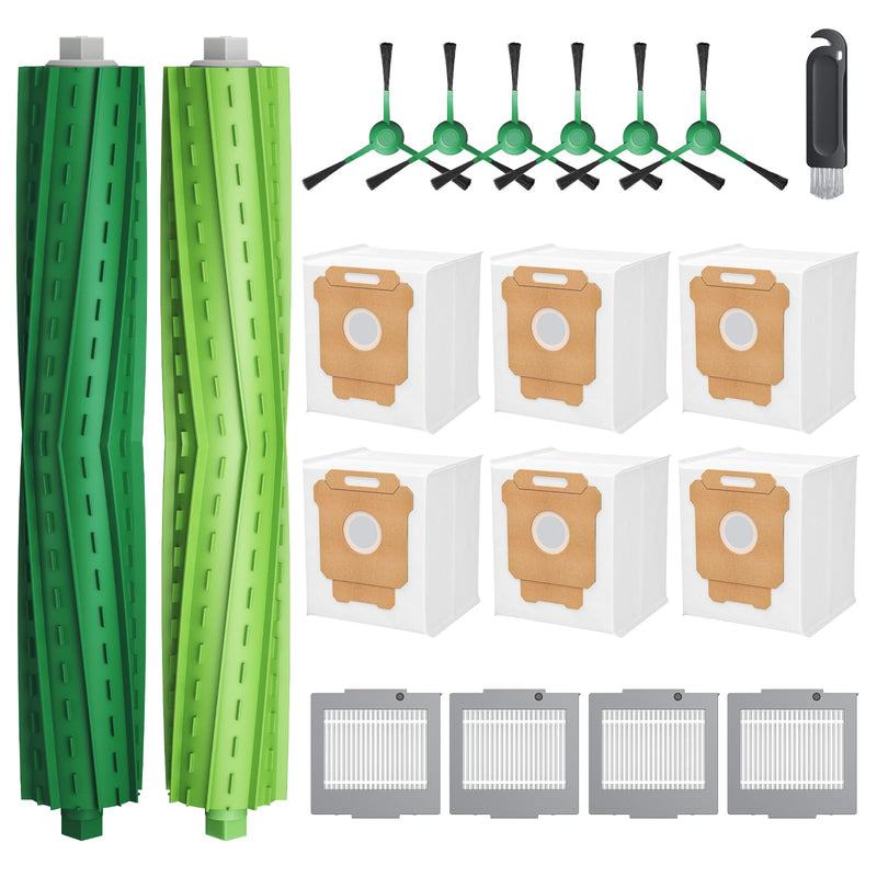 [Australia - AusPower] - 19-Pack Replacement Parts for iRobot Roomba Plus 504 Vac & Roomba Max 705 Vac Robot Vacuum, 504/705 Accessories Kit Include 2 Roller Brushes, 6 Dust Bags, 4 Filters, 6 Side Brushes, 1 Cleaning Brush 