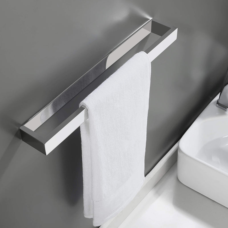 KES Bathroom Towel Rack 16-Inch Self Adhesive Towel Bar Modern Towel Holder Organizer Storage Holder No Drilling SUS 304 Stainless Steel Polished Finish, A23000S40DM
