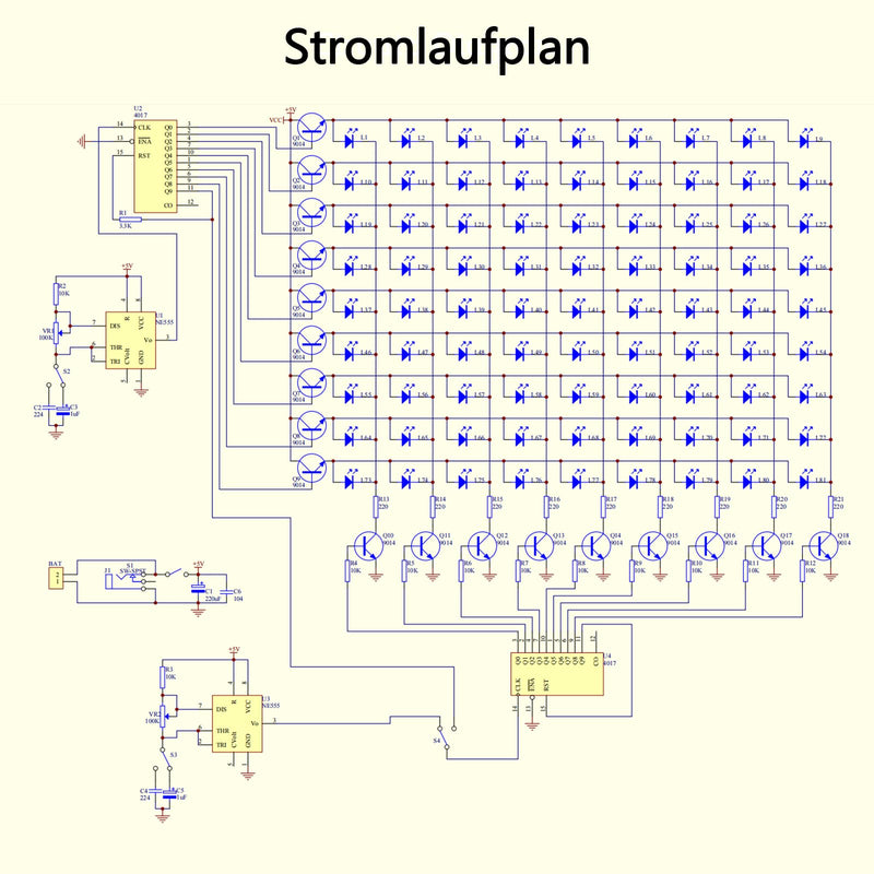 EIELE Multi-directional Adjustable Chasing Light Soldering Kit LED Light Soldering Kit Soldering Learning Electronic Kit for Adults
