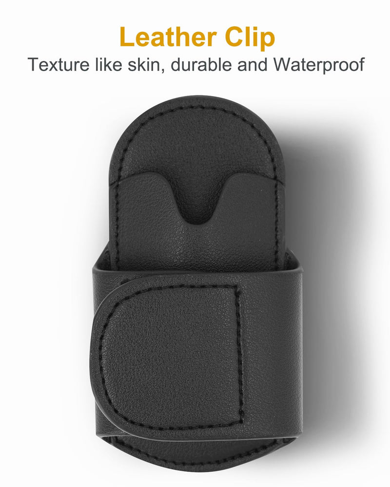 [Australia - AusPower] - Stethoscope Holder Hip Clip for 3M Littmann and Most Stethoscope, Lightweight PU Leather Hip Belt Holder Clip, Compact & Portable Protective Carry 