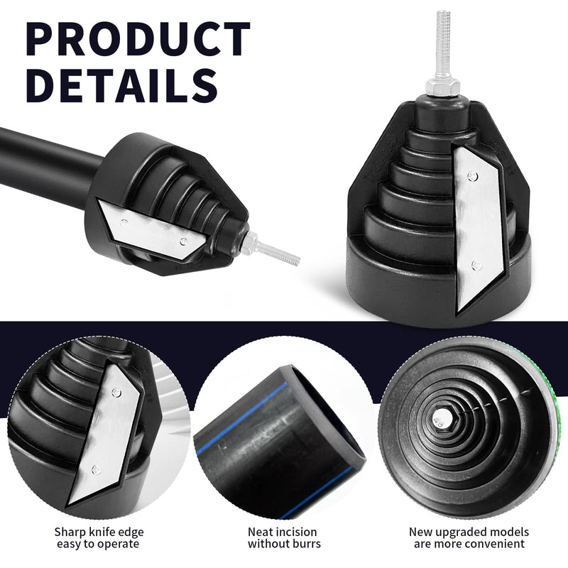 [Australia - AusPower] - Pack of 2 Plastic Pipe Chamfer Tool, Pipe Deburring Hand Deburrer PVC PPR PE Pipe Deburring Tool for 20 25 32 40 50 and 63 mm Plastic Pipes 