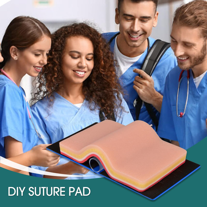 [Australia - AusPower] - DIY Suture pad with Sturdy 5 Layers and Tensioned Arch System for DIY Wounds for Medical and Veterinary Students to Practice Suture Techniques on Silicone Skin Pad 