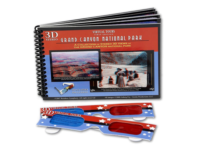 [Australia - AusPower] - Plastic 3D Glasses - The Original Pro-X Anaglyph 3D Glasses. Includes a Bonus Virtual Tours National Park 3D Booklet 