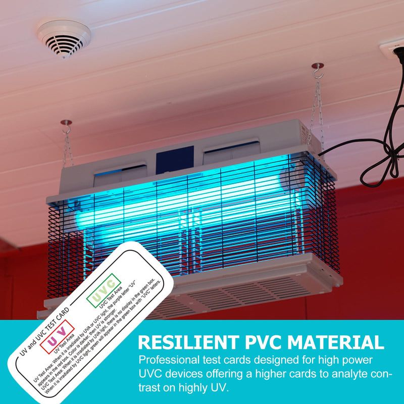 [Australia - AusPower] - Uv Test Cards for Uvc Devices Professional PVC Waterproof Test Strips Color Change Indicator for Uv Calibration and Quality Control 