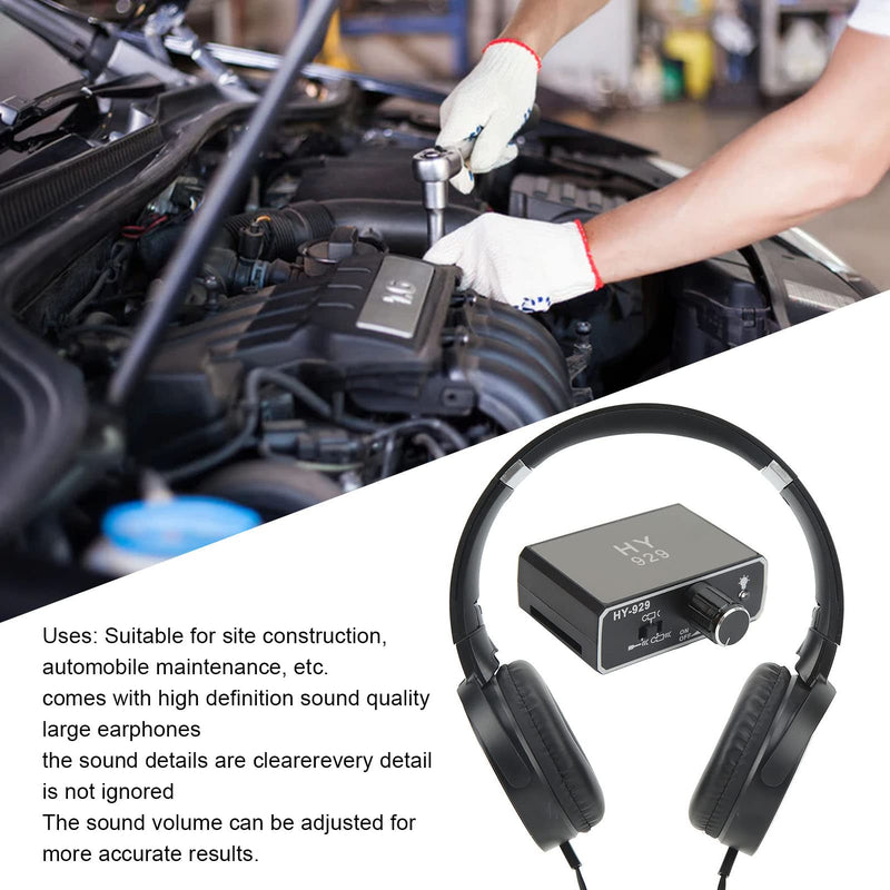 [Australia - AusPower] - Underground Water Leak Detector Water Pipe Leakage Detector, Pipe Leak Detector High Strength Sound Intensifier with Headset AC100-240V for Site Construction Plumbing Leak US Plug 