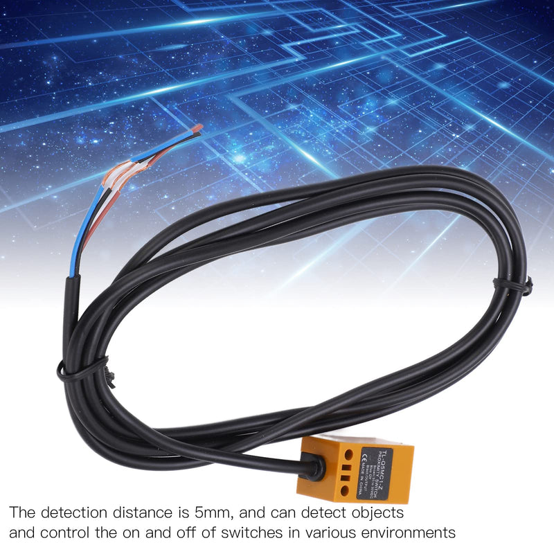 TL-Q5MC1-Z Proximity Switch, 5 mm Detection Distance, NPN Induction Sensor, Easy to Install, ABS Material, for Metal Detection in Various Environments