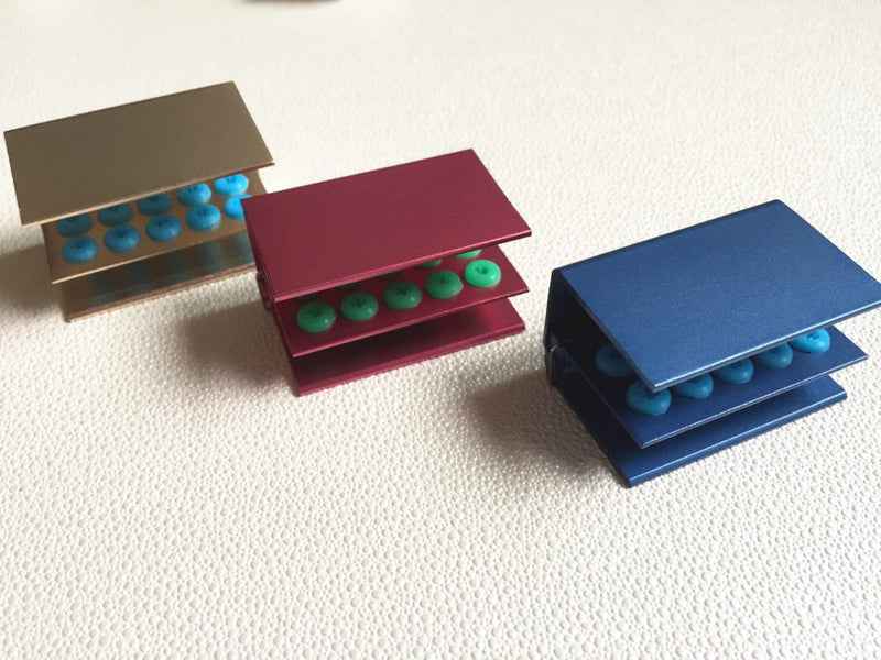 [Australia - AusPower] - 3pcs 10 Holes Dental FG Bur Burs Disinfection Autoclave Holder Block Blocks 3 Color 