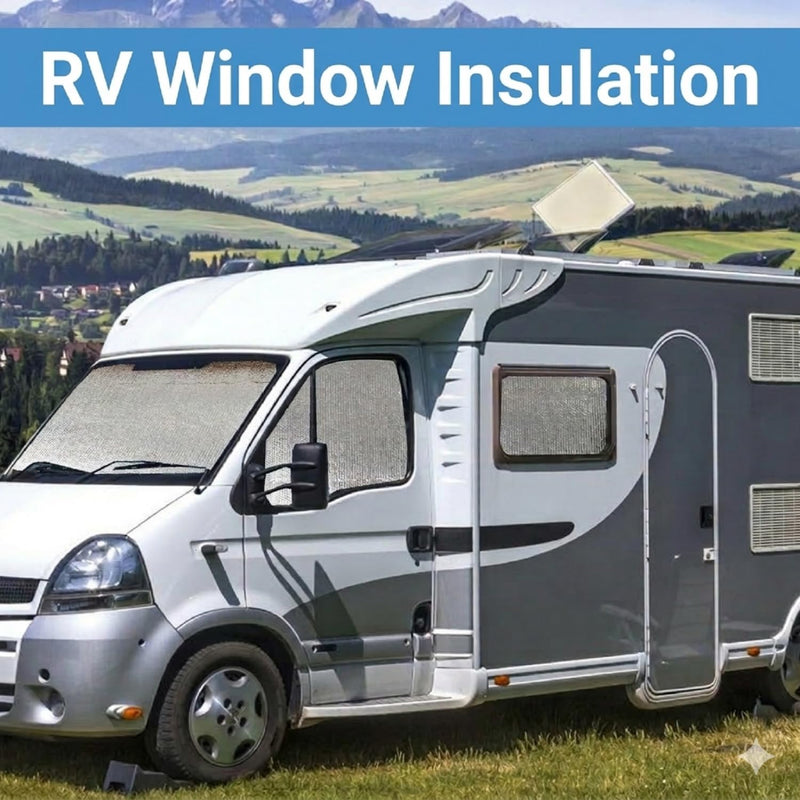 YoleShy Double Reflective Insulation 48 in X 10 FT RV Window Insulation for Summer Heat Reflective Window Film for Roof, Car, Garage Doors 48in x 10ft