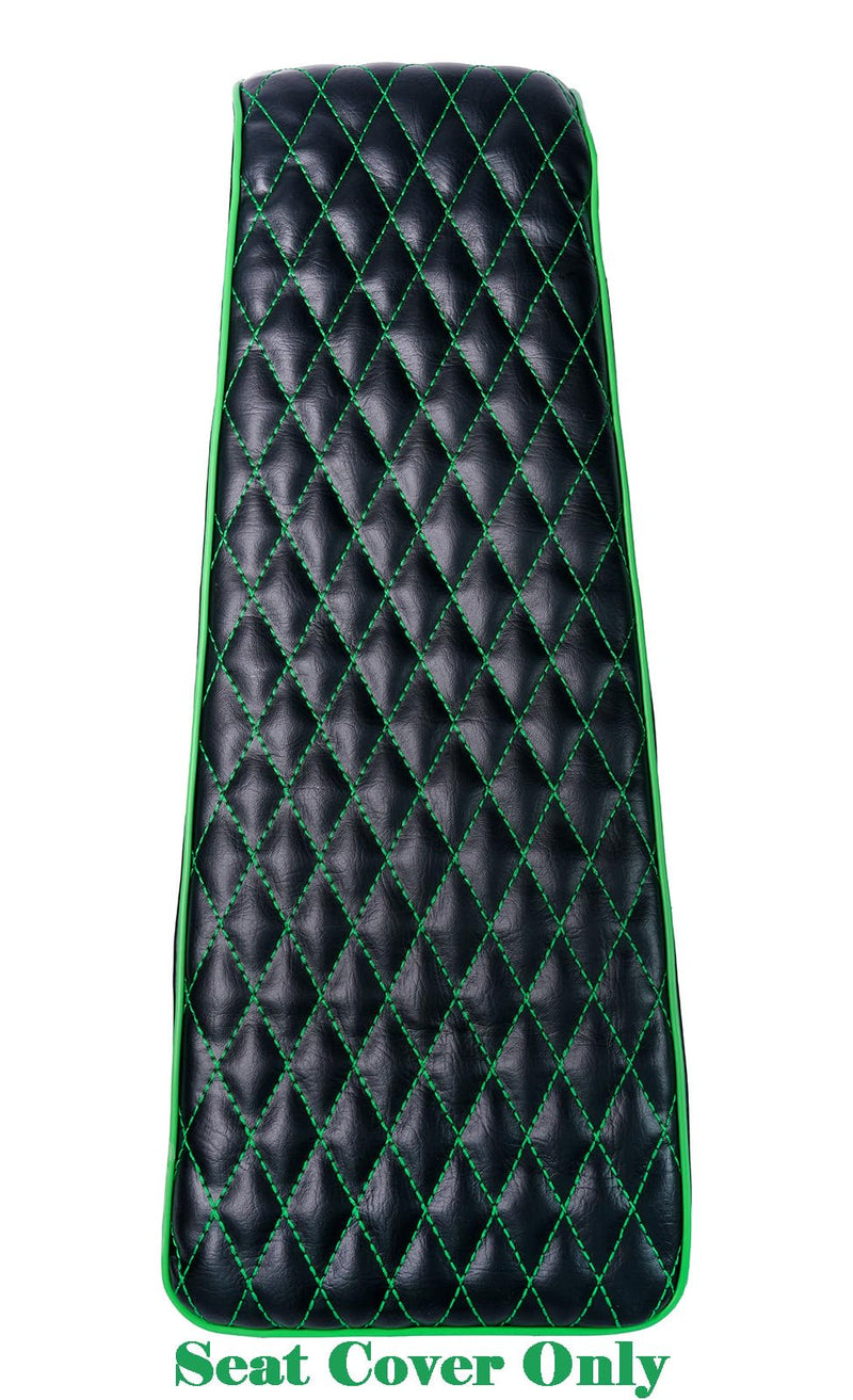 JMCHstore Green Diamond Stitch Seat Cover for Coleman ct200u Mini Bike 196cc Baja DB30, Hisun ct200u 196cc 200cc Trail Bike Cushion Replacement Parts Green Stitch