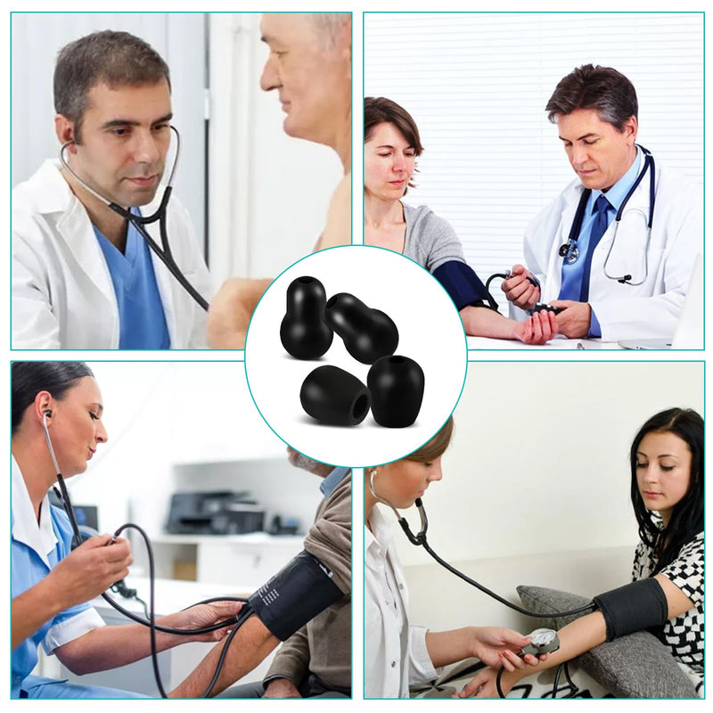 [Australia - AusPower] - Stethoscope Ear Tips Replacement for Littmann Stethoscope Ear Diaphragm Plug, Small/Medium Stethoscope Ear Bud Pieces Fit for Littmann Stethoscope Cardiology IV Ear Cover Parts, 8 Pcs 
