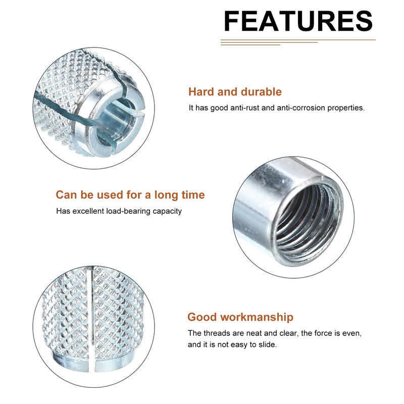 [Australia - AusPower] - M10 x 40mm Drop-in Anchors - 10 Pack - Good for Dry Walls Hollow Bricks Plaster - Carbon Steel Sleeve Anchors Tool Expansion Anchors - Silver 