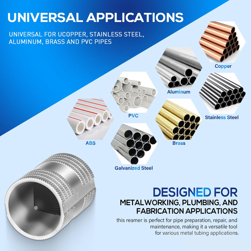 [Australia - AusPower] - 1/4" to 1-1/4" Inner/Outer Tube Reamer, 29983 Model 223S Small Tubing and Pipe Reaming Deburring Tool for Stainless steel Copper Aluminum PVC Tubing and Pipes 6mm-36mm 