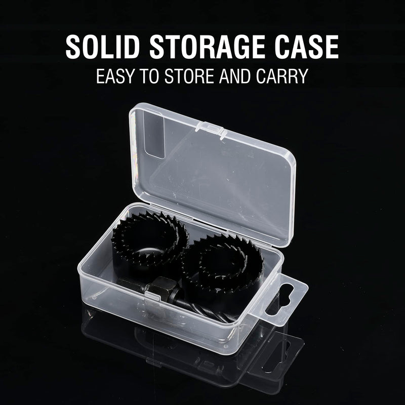 [Australia - AusPower] - KATA 6PCS Hole Saw Kit 1-1/4" to 2-1/8"(32-54mm) Hole Saw Set in Case with Mandrels and Hex Key for Soft Wood, PVC Board, Plywood 6PC 