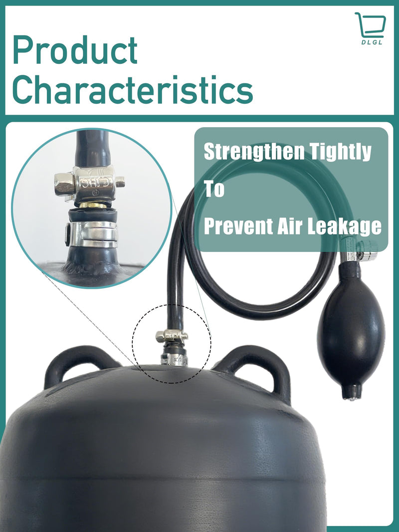 Inflatable Pipe Plug Balloon for Sealing and Testing of Sewer Pipes, Plumbing Pressure Bladder with Air Pump - Plumbing Test Ball for Sewer Test, Water Shut Off & Temporary Blocking (2P Inch) 2 inch