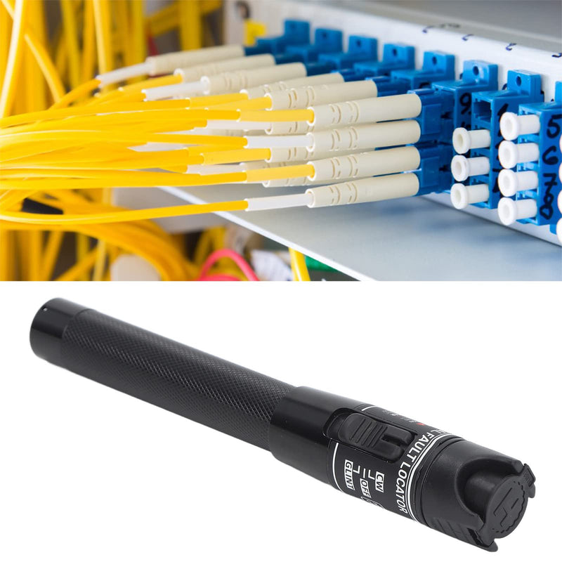 Visual Fault Locator 60 MW 60 KM, Fibre Optic Tester, High Performance 650 nm Red VFL Fibreglass Pen Error Tester with Universal 2.5 mm FC SC ST Connection, for Fibre Optic Cable Maintenance