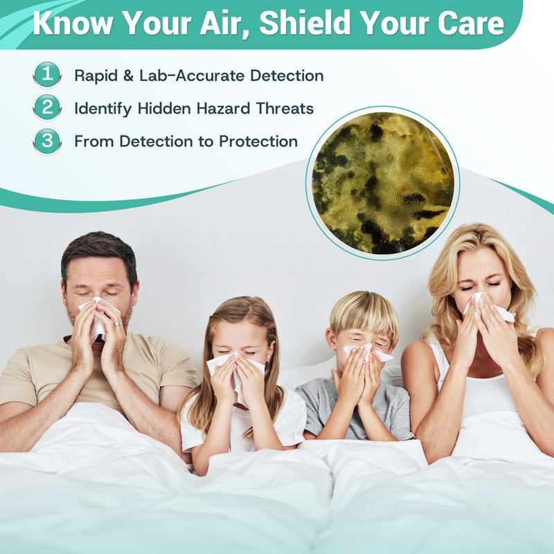 [Australia - AusPower] - Mold Test Kit for Home Detection: 4 Simple DIY Science Kits for Fastly Testing Home Surfaces & Air Quality Detector & HVAC Monitor Includes Detailed Identification Guide 4 Test Plates 