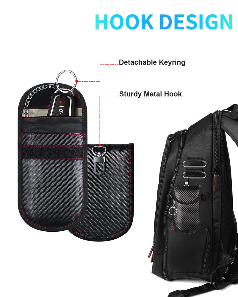 [Australia - AusPower] - Faraday Bag for Key Fob - 2 Pack Faraday Cage Protector - Car RFID Signal Blocking - Anti-Hacking Case Blocker,Anti-Theft Pouch 