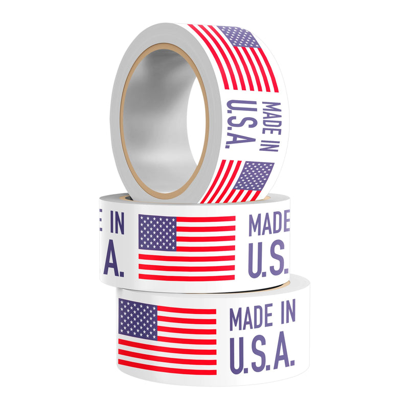Warning Label Tape for Shipping, Caution Packaging Tape Roll for Parcel, Package, Cardboard, Boxes, HotMelt Sealing Packing Printing Tape 2" x 110 Yard (per roll) (Made in USA)