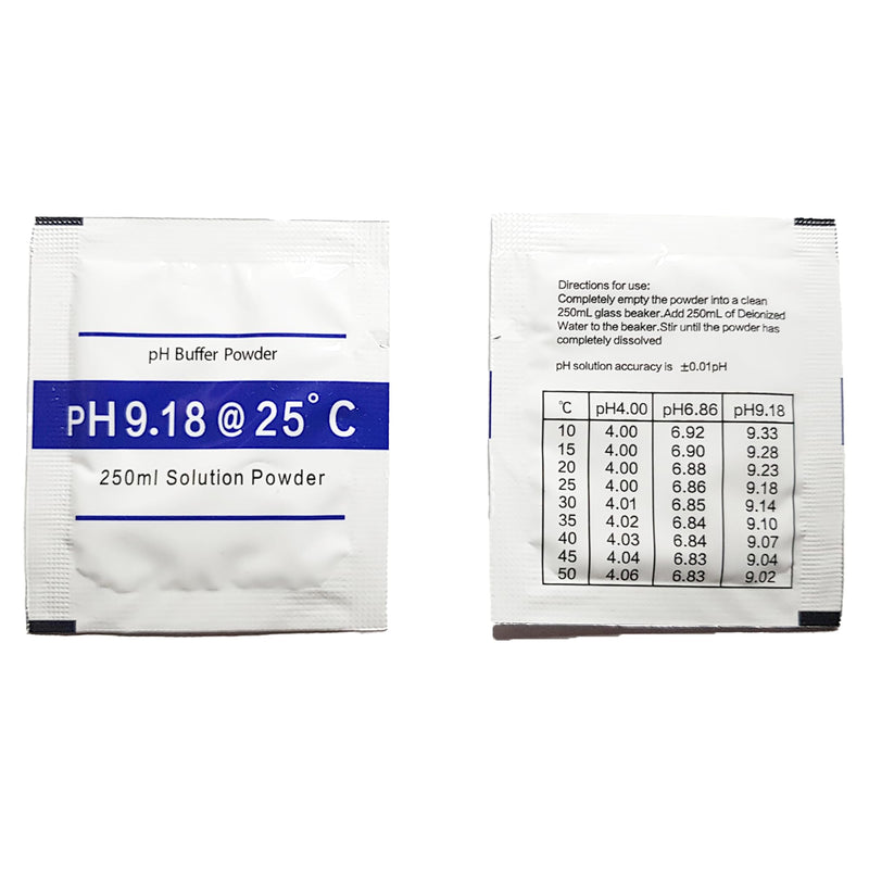 15 x Calibration Powder + PH Strip, pH Meter 4.00, 6.86, 9.18, Calibration for Accurate Results, 5 Sets of 3 Solutions
