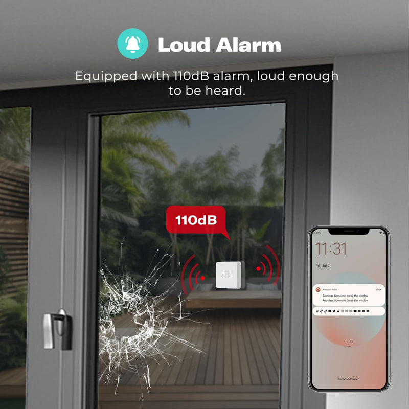 [Australia - AusPower] - THIRDREALITY Zigbee Vibration Sensor with 110dB Alarm, Zigbee Hub Required,Adjustable Sensitivity, Work with SmartThings, Home Assistant via ZHA/Z2M and Echo Devices with Built-in Zigbee hub 