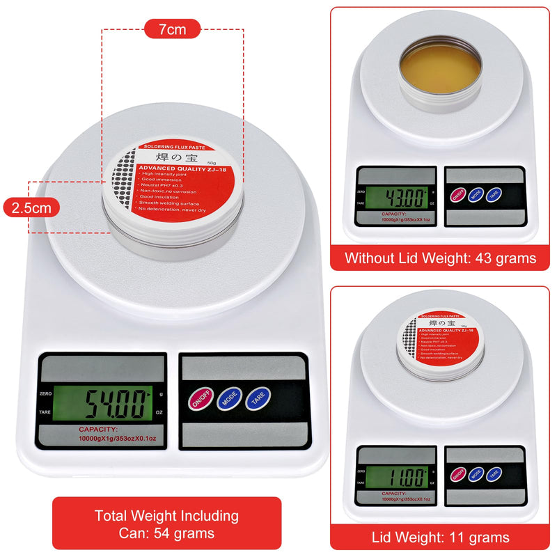 50g Lead-Free Soldering Paste with Flux, Soldering Flux for Electronics SMD PCB BGA | Gruiqrd Electric Flux Paste, No Clean Soldering Paste Grease, Ideal for Precise Soldering Work on Electronic Components 50.0 Gramm