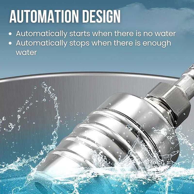 [Australia - AusPower] - Automatic Water Float Valve, 1/2 to 3/4 Inch Connection Types, Stainless Steel 304 Fully Automatic Water Shut off Float Valve for Water Tank, Pool, Livestock Trough (3 Pack) 