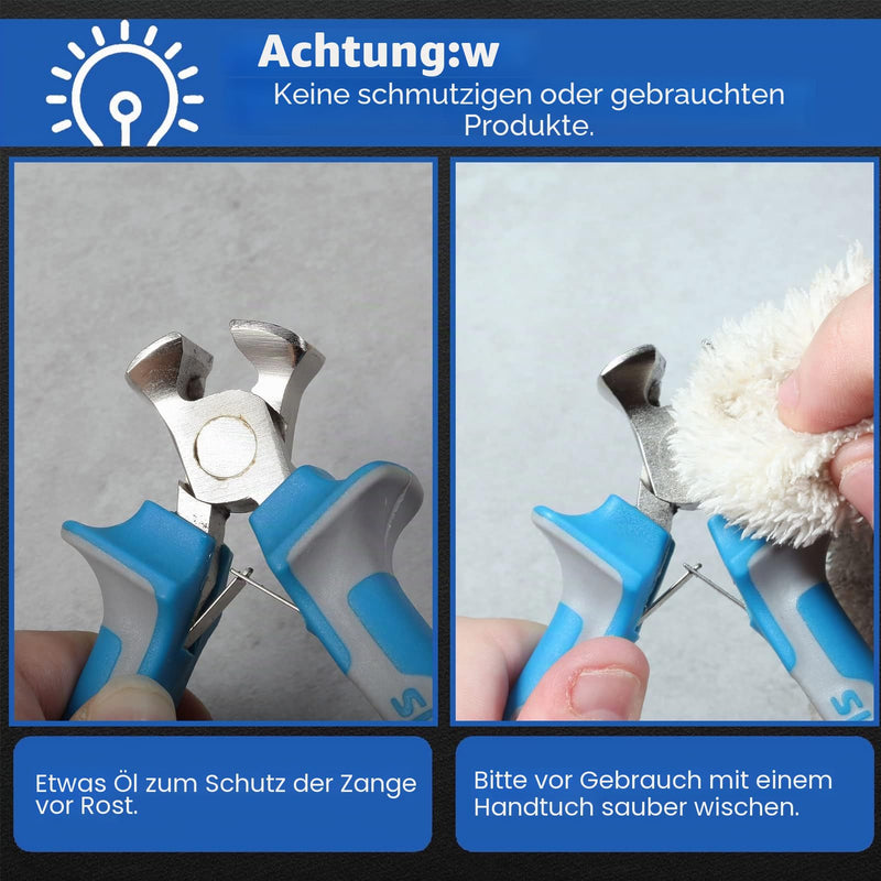 SPEEDWOX 4 inch End Cutting Pliers Mini End Cutters Precision End Nippers Flush Twin Blades with Spring Micro Functional for Wire Cutter Professional Tool Pull Nails Brads Chrome Vanadium Steel 4" End Cutting Pliers