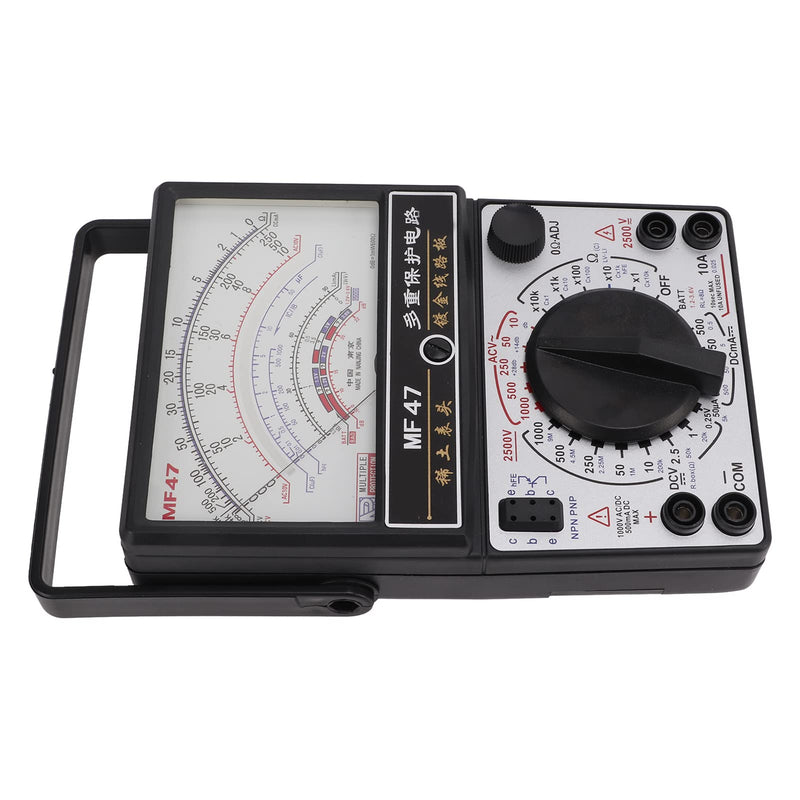 [Australia - AusPower] - KIMISS MF47 Analog Multimeter for Industry, Pointer Type Voltmeter, Internal Magnetic Design, Professional Electrical Testing Tool 