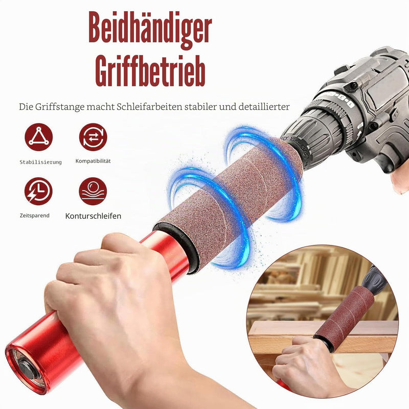 Spindle Sander Adapter, Handheld Rubber Sanding Drum Set for Drills, Spindle Sander Adapter Sanding Rollers, Drill Bit, Grinding Arbor, Spindle Sander Adaptor with 10 Sandpaper Sleeves