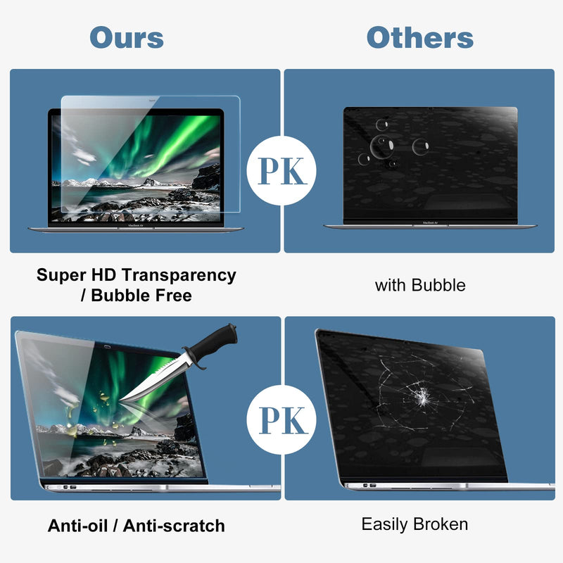 [Australia - AusPower] - Pack of 2 9H Hardness Screen Protectors for 13 Inch MacBook Pro 13 / MacBook Air 13, Screen Protector Film Tempered Glass, Clear 