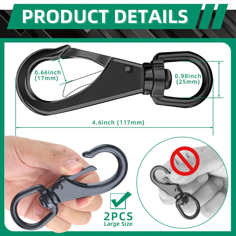 [Australia - AusPower] - Stainless Steel Swivel Eye Snaps 4.6 inch (2?) 