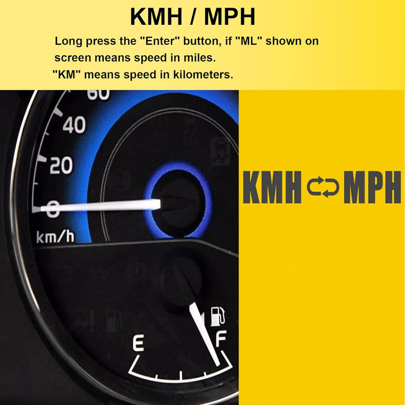 [Australia - AusPower] - Maizad C90 5.5'' GPS Speedometer Odometer HUD Digital Display MPH/KMH with Over Speeding Alarm for All Vehicle Auto Truck Bicycle Motorcycle, Speed, Driving Mileage, Time Calculation 