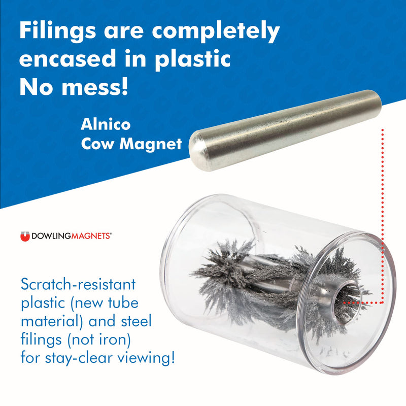 [Australia - AusPower] - Dowling Magnets Mysterious Magnet Tube with Steel Filings - 3D Magnetic Field Viewer - Magnet Science Kit - Iron Filings and Magnet for Science Experiments - Makes Learning Magnetism Fun! Item SS31 