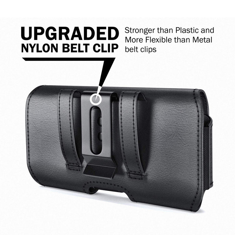 [Australia - AusPower] - DeBin Case for Galaxy S23+ Plus, S22+, S21+, S20+, S10+, S8+, S9+, S20 FE A20 A30 A50 A51 Cell Phone Belt Holder with Clip Holster Pouch Cover (Fits Samsung Phone with Otterbox Case) Medium Black 