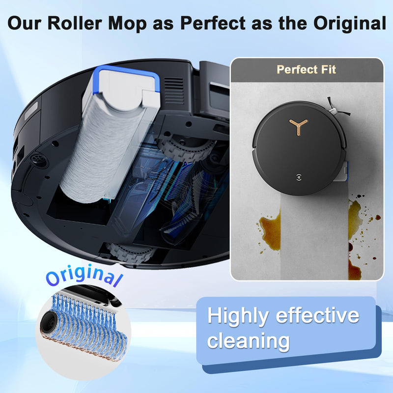 [Australia - AusPower] - 21 Pcs Spare Accessories Compatible with ECOVACS DEEBOT X8 PRO Omni/ S14 Plus Robot Vacuum and Mop Replacement Parts Includes 6 Dust Bags, 4 HEPA Filters, 6 Side Brushes, 3 Roller Mops X8 PRO OMNI/ S14 PLUS 21 PCS 