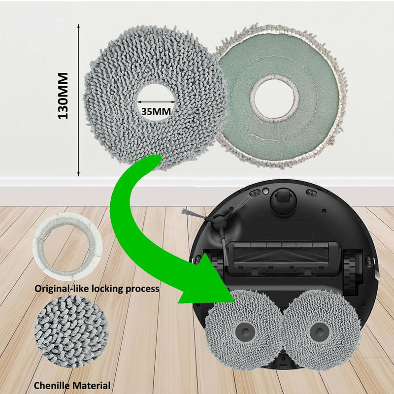 Accessories for Dreame L10s Ultra Heat ONLY; X30 Ultra mops/Wipes X6; dust Bag X4; Filter HEPA X4; Main Brushes X2; Side Brushes X4 Spare Parts L10s Ultra Heat/X30