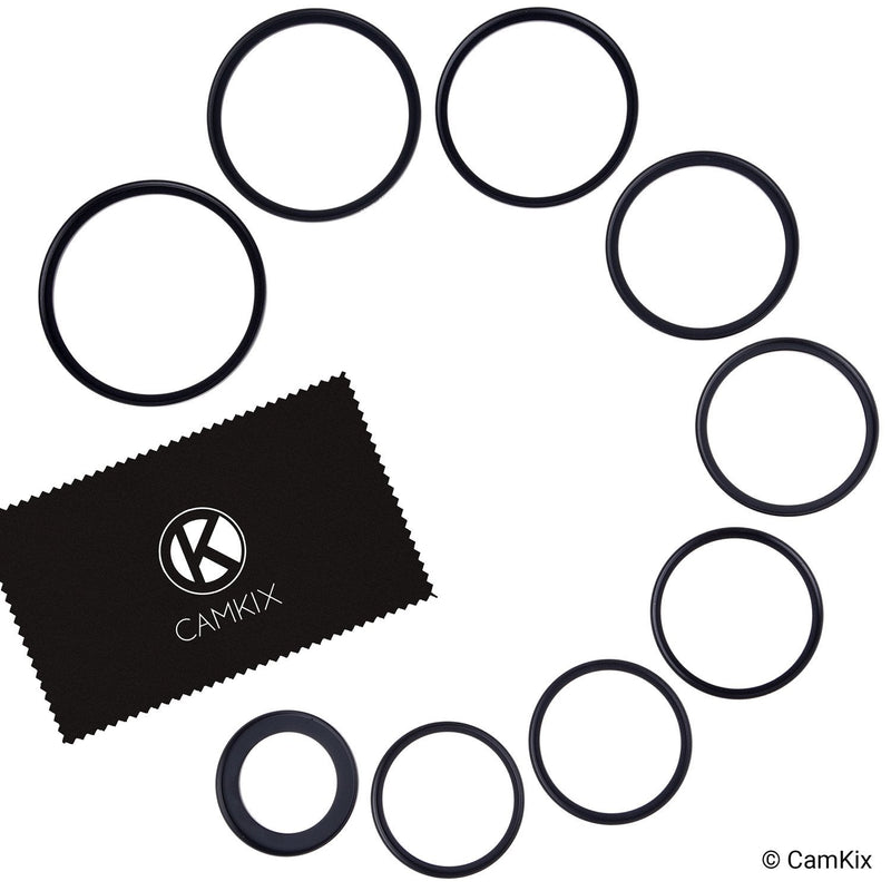 [Australia - AusPower] - Step Up Lens Filter Adapter Rings - Set of 9 - Allows You to Fit Larger Size Lens Filters on a Lens with a Smaller Diameter - Sizes: 37-49, 49-52, 52-55, 55-58, 58-62, 62-67, 67-72, 72-77, 77-82 mm Step Up Lens Filter Adapter Kit - Set of 9 
