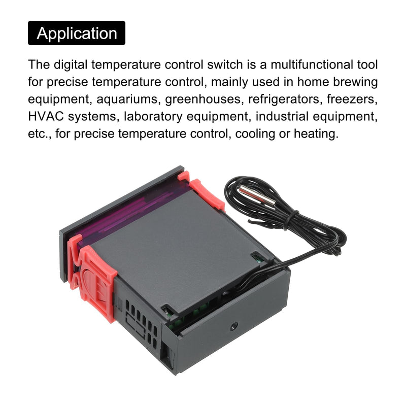 [Australia - AusPower] - MECCANIXITY 2 Pack STC-1000 10A DC 12V Digital LED Temperature Controller Thermostat Heating and Cooling Control Switch for Fridge Greenhouse Farm 