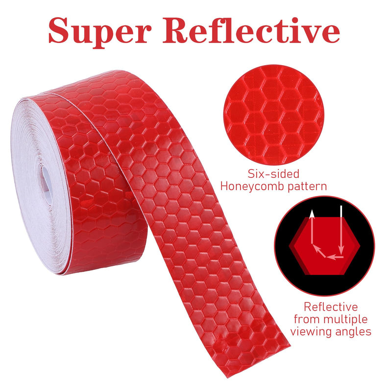 TIESOME 3 Rolls Reflective Tape Outdoor Waterproof, High-Visibility Neon Reflective Tape Safety Warning Tapes Durable Lasting Color Neon Tapes for Car Bike Baby Stroller Helmet(0.8In x 16 Feet)