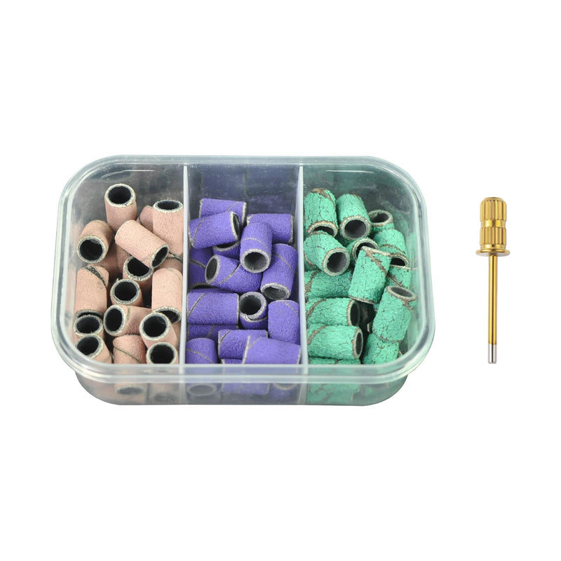 [Australia - AusPower] - AM ARROWMAX 75Pcs Sanding Drums Kit, 80 120 180 Grit Sanding Bands Mini Drum Sander Sleeves with 3/32-Inch Shank Drum Sanding Mandrels for Rotary Tools 