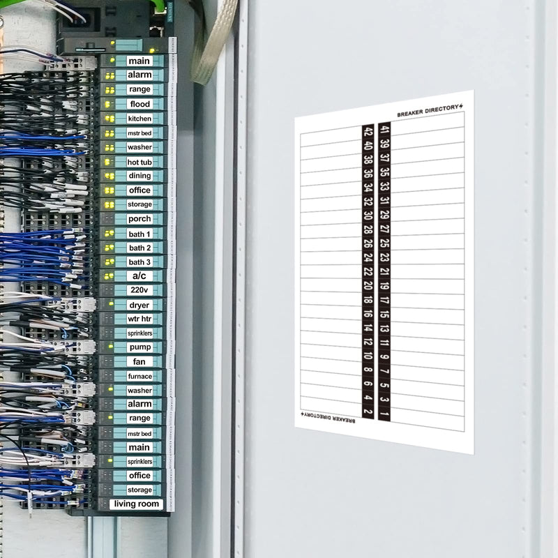 5 Pieces Circuit Breaker Box Labels Waterproof Fuse Box Sticker Circuit Breaker Directory Label Household Electric Panel Number Markers Adhesive Load Center Identification Sticker