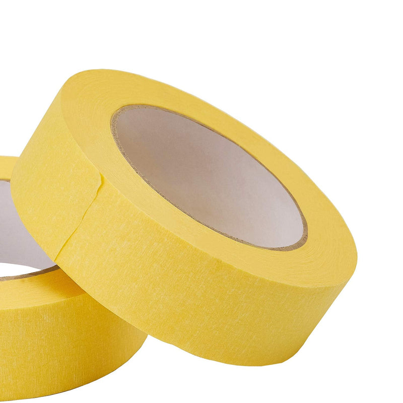 Lichamp 36mm x 55m Yellow Automotive Masking Tape for Painting, Auto Body Yellow Painters Tape for Car Detailing, 1.4 inch x 60 Yards 1.42 inches