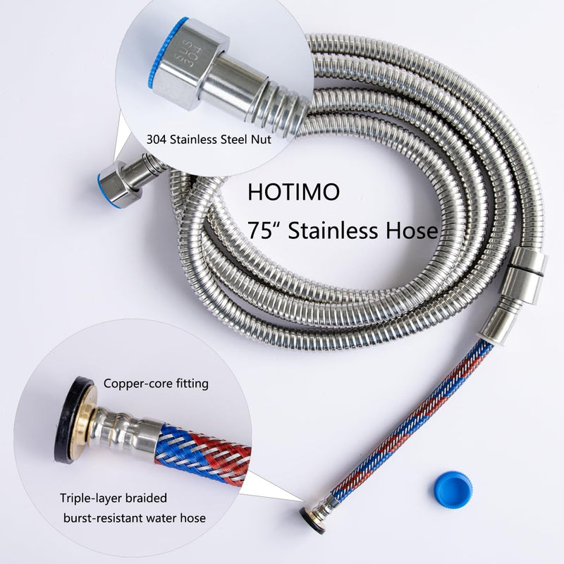 Filtered Shower Head with Handheld - High Pressure 3 Spray Modes Showerhead with Filters, 12 Replaceable Water Softener Filters for Hard Water | Ion Shower Head with 75" Anti-Burst Hose Gray