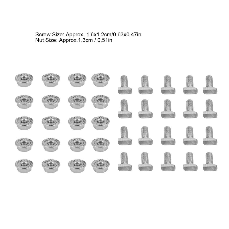 [Australia - AusPower] - Diydeg TV Mounting Hardware Kit, 304 Stainless Steel M6 Screws Bolts Nuts Kit Easy to Use for Hardware Greenhouse Supplies 