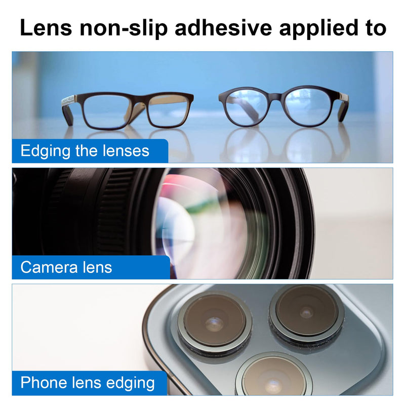 WINDIR Clear Lens Edging Blocking Pads, Anti Slip 1000Pcs Optical Eyeglasses Transparent Oval Adhesive Sticker Tape Processing Polishing for Glasses, Lenses 1x1.65inch (1000Pcs Clear)