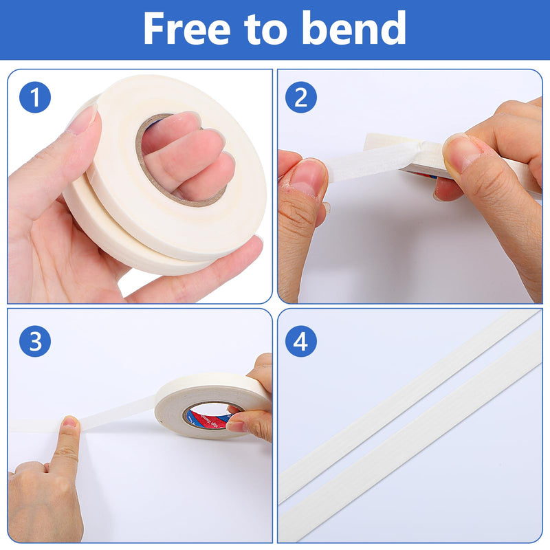 Sibba 2Pcs White Art Tape for Watercolor Paper, Masking Drafting Tape for Painting, Canvas Framing Artist Tapes for Fixing Paper, Medium Tack Removable Acid-Free