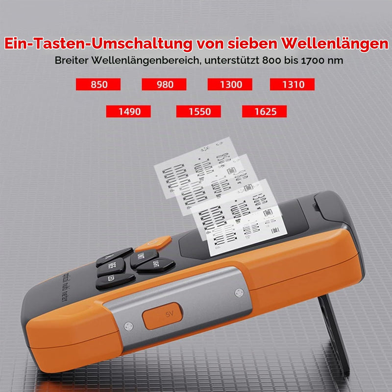 Optical Power Meter, 3-in-1 Optical Power Meter with RJ45 Tester, LED Light, OPM Fibre Optic Tester Fibre Optic Cable Testers with Universal FC/SC/ST Interface